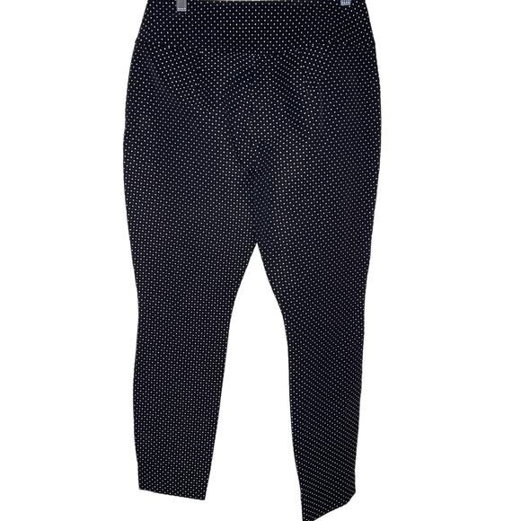 Cabi black and white Polkadot cropped pants size 6 Slimfit Stretch - Picture 5 of 7
